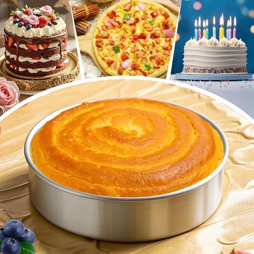 6 Inch Cake Pans Set of 3 with 100 Pieces Parchment Paper
