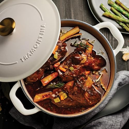 Tramontina Bestow Enameled Cast Iron 5.5-Qt Round Dutch Oven Pot with Lid