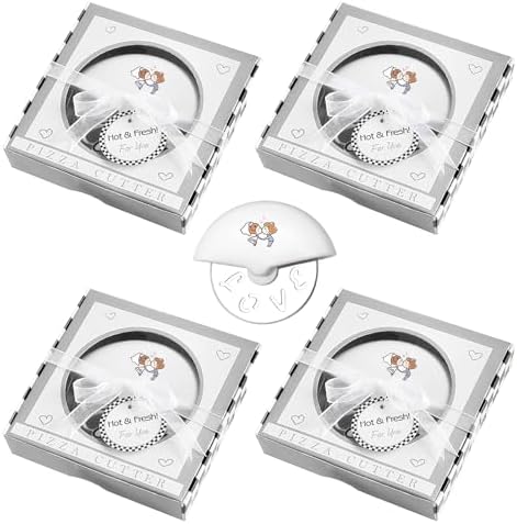 10 Pcs Mini Stainless Steel Pizza Cutter for Bridal Wedding Favor Baby Showers Souvenirs Guest Return Gift Individual Package