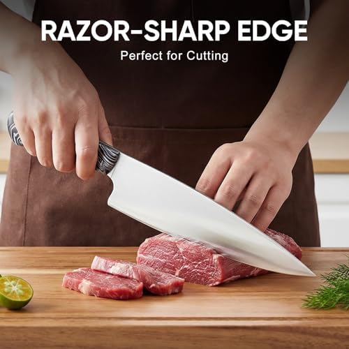 Topfeel 3-Piece Kitchen Knife Set, 5Cr15MoV High Carbon Stainless Steel