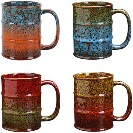 Coffee Mug,20 Oz Coffee Cups Ceramic Tea Cup Large Coffee Mug for Office and Home - Dishwasher and Microwave Safe Novelty Coffee Mug(4,Multicolour-4pcs)