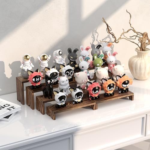 2 Set Wooden Tiered Risers Display Stands for Vendor Events,Stackable Wood Cupcake Display Stand,Farmhouse Decor Wood Dessert Table Display Set,Vendor Booth Display Items,Food Display Risers for Party