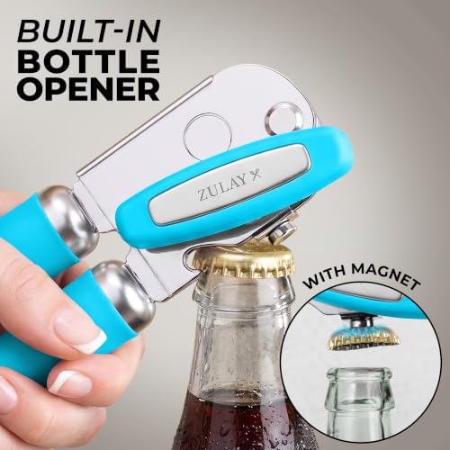 Zulay Kitchen Stainless Steel Swing Open Manual Can Opener Comfortable Grip