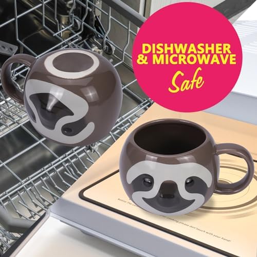 Sloth Coffee Mug, Ceramic Tea Mug, 15 oz