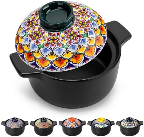 vancasso 3QT Ceramic Stock Pot with Lid, Nonstick Casserole Pot for Cooking