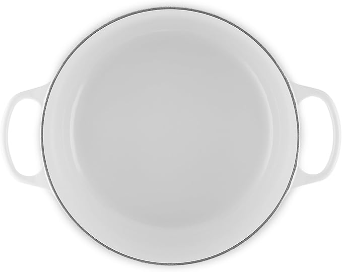 Le Creuset Enameled Cast Iron Signature Round Dutch Oven, 7.25 qt., White