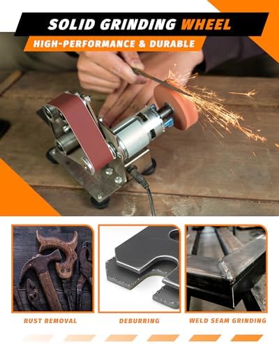 Mini Belt Sander, Electric Small Sander Knife Sharpener, 5.0''x 6.9''x5.5''