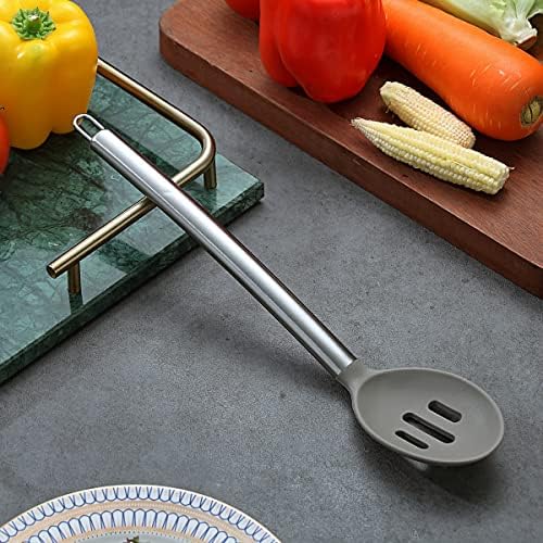 Berglander Cooking Spoon, Non-stick Silicone Slotted, Basting Spoon For Cooking, Kitchen Serving Dishwasher Safe, Easy to Clean