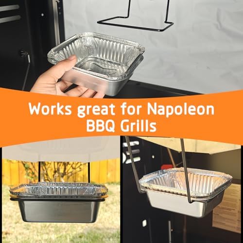Uniflasy 20 Pack Drip Pan Liner Compatible with Napoleon Grills 62007, Grease Tray for Prestige I/II/V, Prestige PRO, Rogue, Mirage, Ultra Chef, Disposable Aluminum Foil Pan Replacement