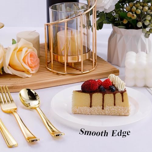 Bestluck 100PCS White Plastic Dessert Plates 7inch for 100 Guests