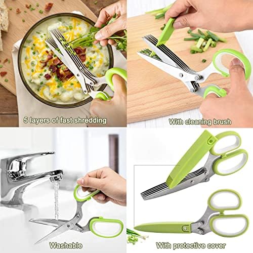 OMDAR Kitchen Scissors 3 Pack - Replacement - Stainless Steel Cooking Shears for Cutting Meat, Food, Fish, Poultry Multipurpose Sharp Sissors for Dishwasher Safe, 8.3 Inch