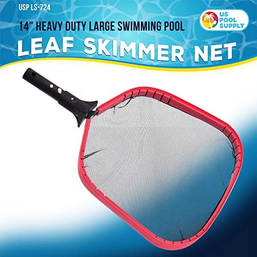 U.S. Pool Supply Swimming Pool 6 Foot Leaf Skimmer Net with 4 Deluxe