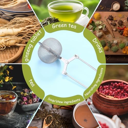 Yinder 30 Pcs Snap Ball Tea Infuser Stainless Steel, Silver