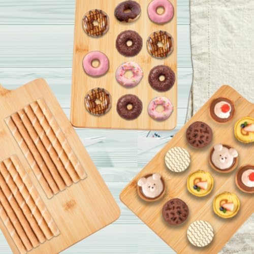 10pcs Wood Cutting Boards Bulk for Kitchen, 15x7 inch Personalized Bamboo Charcuterie Boards Customized Laser Engraving Serving Chopping Board for Pizza, Cheese, Dessert, Fruit, Vegetables