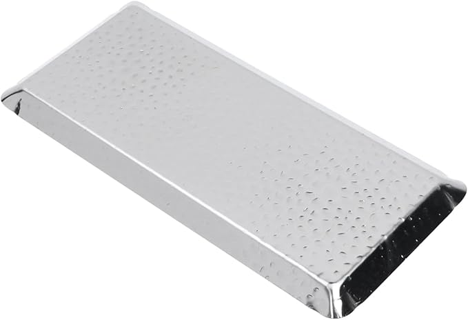 Antrader Silver Hammered Trays,Decorative Tray for Dresser,Kitchen,Countertop,2Pcs