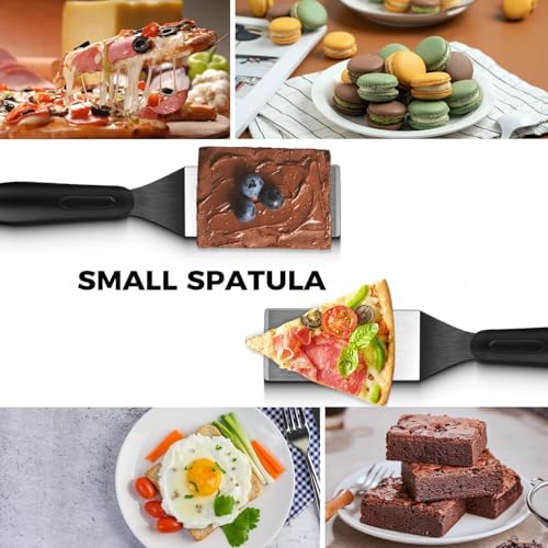 2Pcs Stainless Steel Mini Spatula Kitchen Cooking Baking Serving Tool
