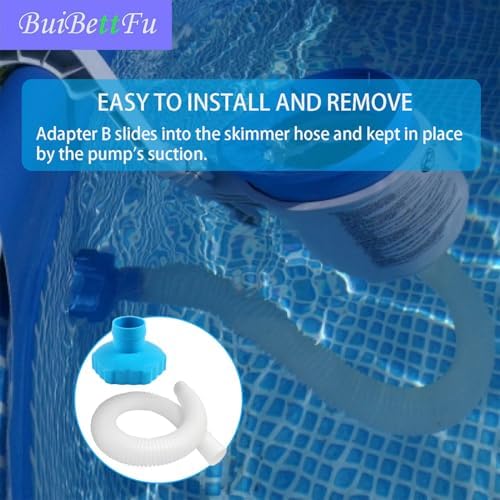 25016 Above Ground Pool Skimmer Hose and Adapter B Replacement Part Set Compatible with Intex Above Ground Pool Skimmer
