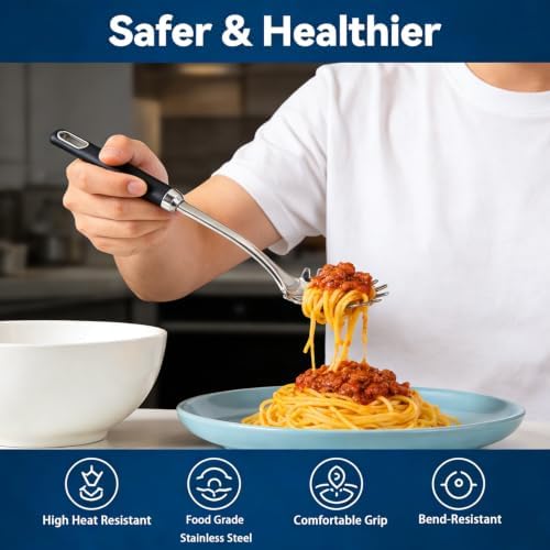 Stainless Steel Soup Ladle and Spaghetti Spoon Set,
