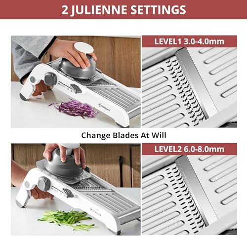 24-In-1 Mandoline Slicer for Kitchen-Stainless Steel Mandolin-Waffle Cutter
