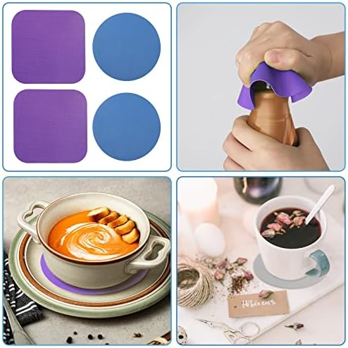 LUTER 4pcs Jar Opener Gripper Pad for Seniors with Weak Hands, Rubber