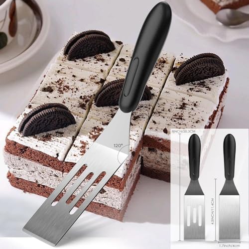 2Pcs Stainless Steel Mini Spatula Kitchen Cooking Baking Serving Tool
