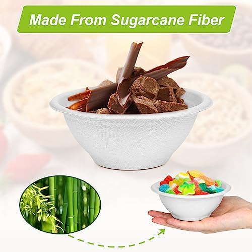 6 oz Small Disposable Bowls, 200 Pack Chili Disposable