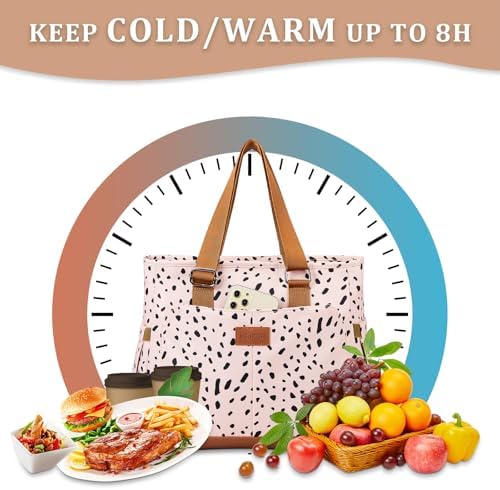 HSHRICH Insulated Lunch Bag Women - Large Tote Lunch Box For Work