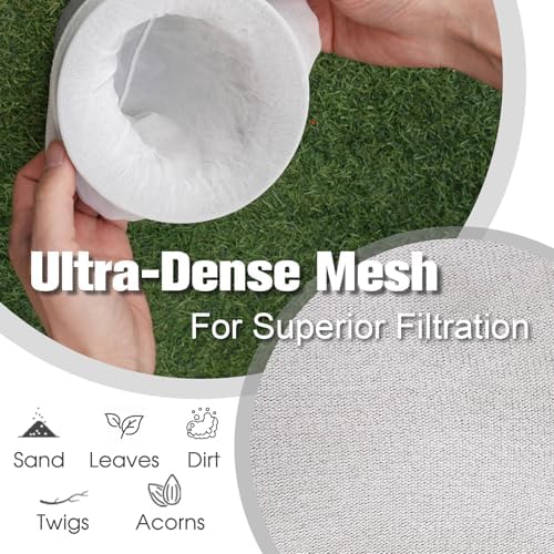 TidyMister 20-Pack Pool Skimmer Socks, Reusable Fine Mesh Basket Filters