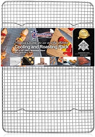 Kitchenatics Stainless Steel Cooling Rack for Cooking and Baking, 10"x15"