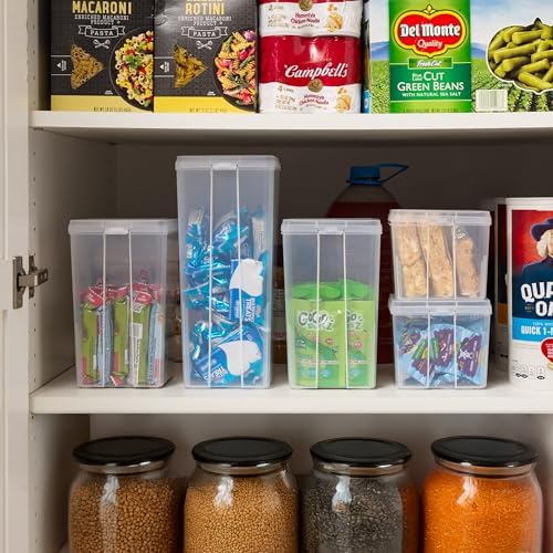 IRIS USA Flip Top Storage Containers |Made in USA| Large (6-Pack) - Clear