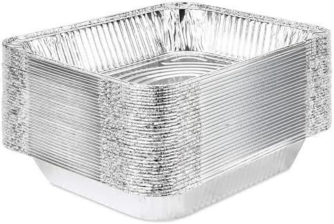 Stock Your Home 9x13 Aluminum Pans (20 Pack) - Disposable & Recyclable Foil Tray- Half Size Steam Table Deep Pans - Tin Foil Pans for Cooking, Heating, Storing, Prepping Food, BBQ, Grilling, Catering
