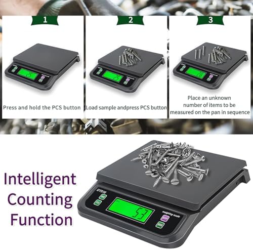 66lbs/30kg Large Digital Kitchen Scale with 6 Unit & Tare Funtion