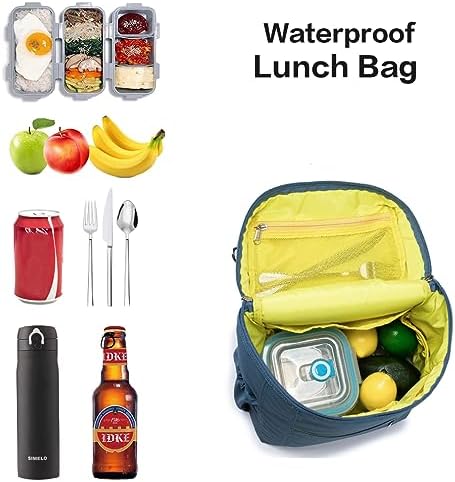 NOL Insulated Lunch Bags for Women Cooler Bag Lightweight Nylon Waterproof Lunch Box for Work