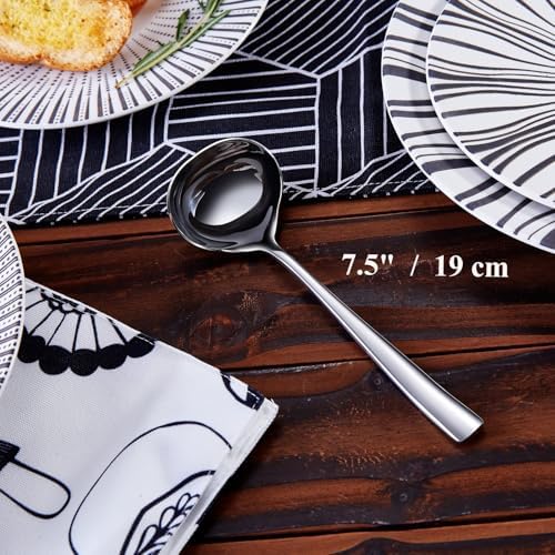 KEAWELL Louis 2-Piece 7.5-Inch 18/10 Stainless Steel Gravy Ladle Set (2)