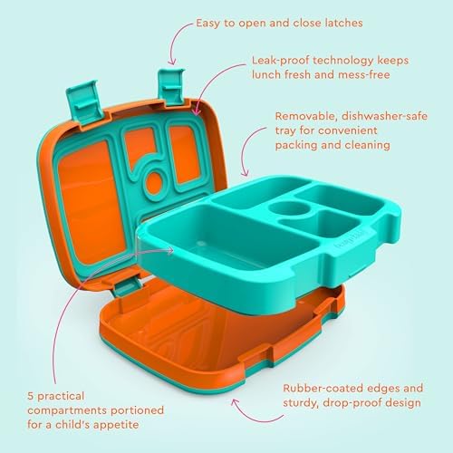 Bentgo Kids Bento-Style 5-Compartment Leak-Proof Lunch Box