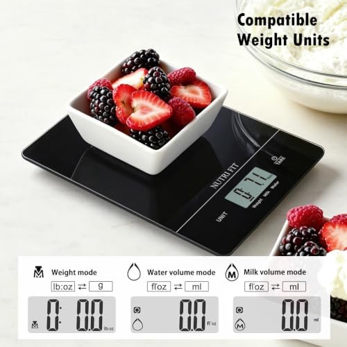 NUTRI FIT Digital Food Scale Kitchen Scales Grams & Ounces for Weight Loss