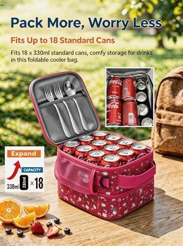 Expandable Lunch Box Kids,Cute Cartoon Insulated Lunch bag for Kids Boys Girls Portable Double-Capacity Lunchbox Special Design for school Picnic Outdoor