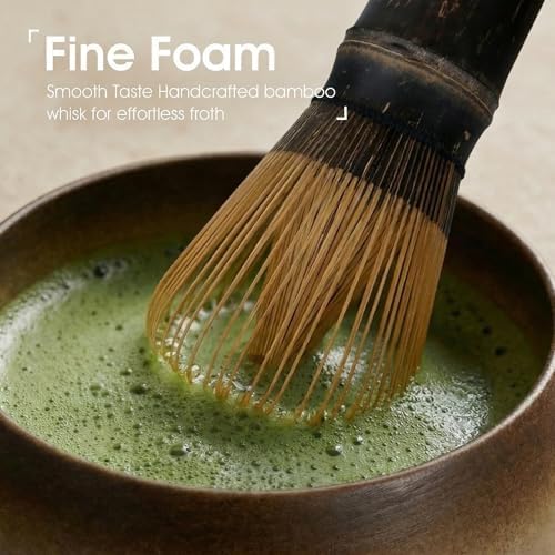 Matcha Set, 5-Piece Matcha Whisk Set with Bowl & 100-Prong Whisk