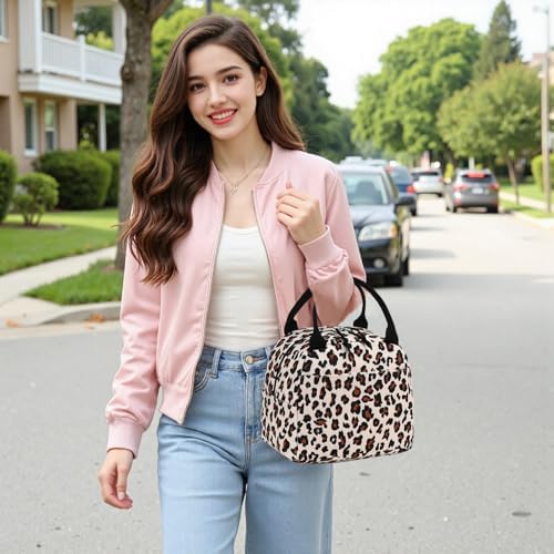 Bluboon Lunch Bag for Women Men Cute Corduroy Lunch Tote Bags Reusable Insulated Lunch Box Large Capacity Reusable Insulated Cooler for Work Picnic or Travel