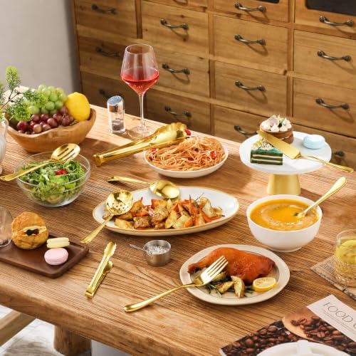 XEVOM 17 Pcs Serving Utensils, Stainless Steel Flatware Serving Tools Kit