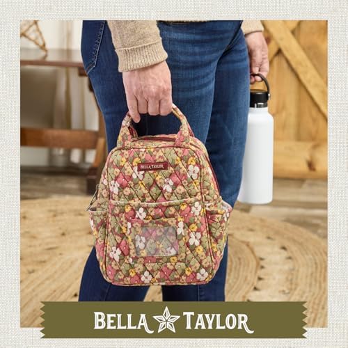 Bella Taylor Lunch Tote, Quilted Lunch Bag, Autumn Garden