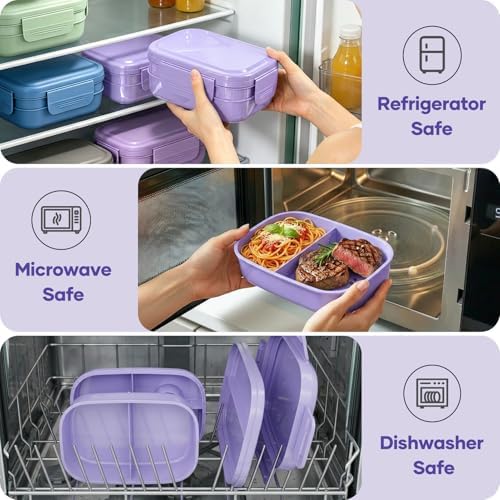 Bento Box Adult with Insulated Lunch Bag - 3 Stackable Leak-Proof Lunch Box