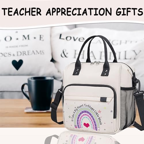 Teacher Appreciation Gifts for Women Teacher Must Haves Lunch Tote Bag Personalized Lunch Box for Retirement Thank You Gift