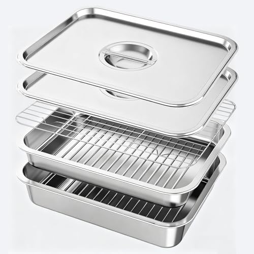 Grill Prep & Serve Tray Set with Lids 5-Piece Grill Carry System