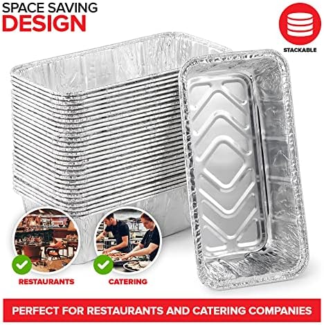 Aluminum Pans Bread Loaf Pans (30 Pack) 8x4 Aluminum Loaf Pan - 2 Lb Bread Tins, Standard Size, Compatible with Roadpro 12 Volt Portable Stove - Perfect for Baking Cakes, Bread, Meatloaf, Lasagna