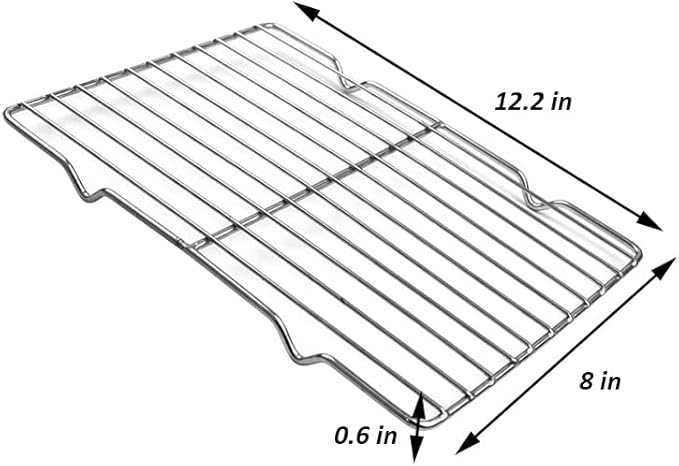 2 Pack CoolingRack, 12.2"x7.9" Heavy Duty Stainless Steel Baking Cookie Cooling Rack Oven Safe Wire Rack for Oven Safe Cooking Grilling (2 Pack)