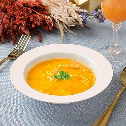 SETUP [12 oz. - Case of 400 White Plastic Bowls, Disposable Plastic Soup Bowls - Premium Heavy-Duty Dessert Bowls for Wedding, Party and All Occasions