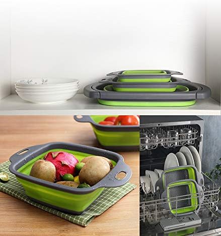 2-Pack Collapsible Colander, 9.5 & 11.5 Inch Folding Basket