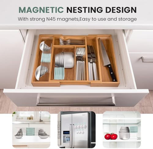Magnetic Measuring Cups and Spoons Set-Heavy Duty 304 Stainless Steel