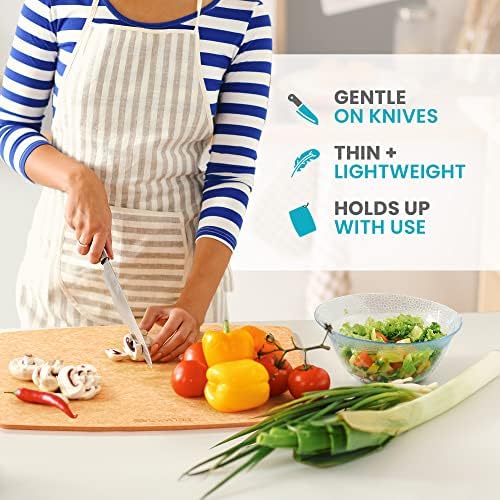 Dishwasher Safe Cutting Board - Extra Large Non Plastic Wood Composite Cutting Board for Kitchen, Thin Lightweight Wood Fiber Chopping Board, Heat Resistant up to 350°F, Knife Friendly, 18 x 12 Inch